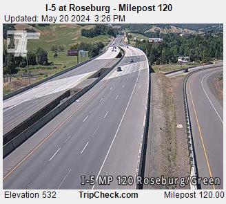 Traffic Cam I-5 at Roseburg - Milepost 120
